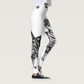 Tablettenkatze Cool Animal Black & White Leggings (Rechts)