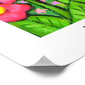 Tablettenkatze im Vogelbad Poster (Ecke)