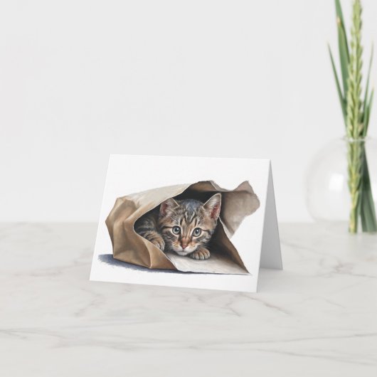 Tablettenkatze in Papiertasche (Vorderseite)