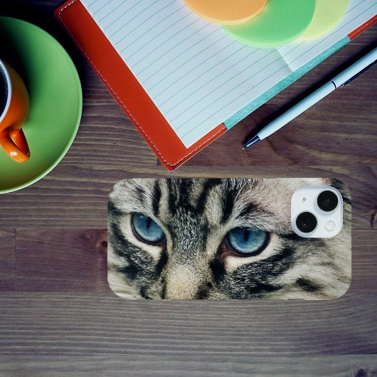 Tablettenkatze mit blauen Augen Nah Case-Mate iPhone Hülle