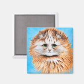 Tablettenkatze mit grünen Augen, Head Study von L. Magnet (Vorderseite/Rückseite)