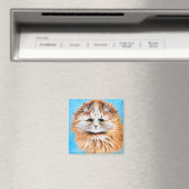 Tablettenkatze mit grünen Augen, Head Study von L. Magnet (In Situ (Geschirrspüler))