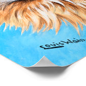 Tablettenkatze mit grünen Augen, Head Study von L. Poster (Ecke)