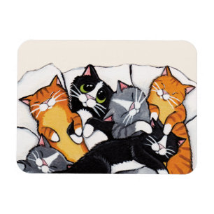 Tablettenkatze und Tuxedo Katze Leepos Magnet