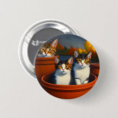 Tablettenkatzen in Pottölfarbe, Button (Vorne & Hinten)