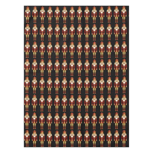 Tablettenkern mit roten und goldenen Nutcrackern Tischdecke (Vorderseite)