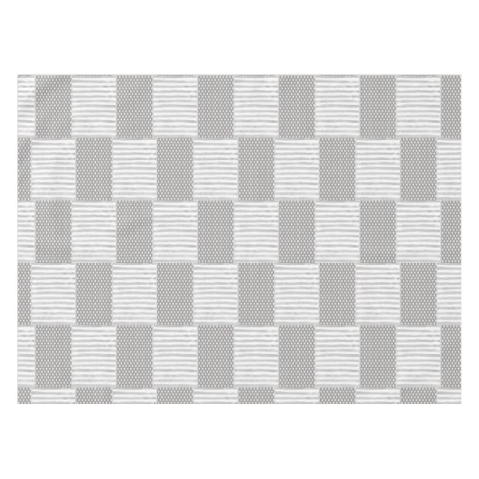 Tablettenkern Punkt Grau-weiße Streifen Tischdecke (Vorderseite (Horizontal))