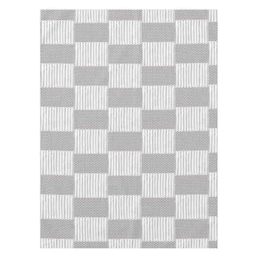 Tablettenkern Punkt Grau-weiße Streifen Tischdecke (Vorderseite)