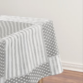 Tablettenkern Punkt Grau-weiße Streifen Tischdecke (Beispiel)