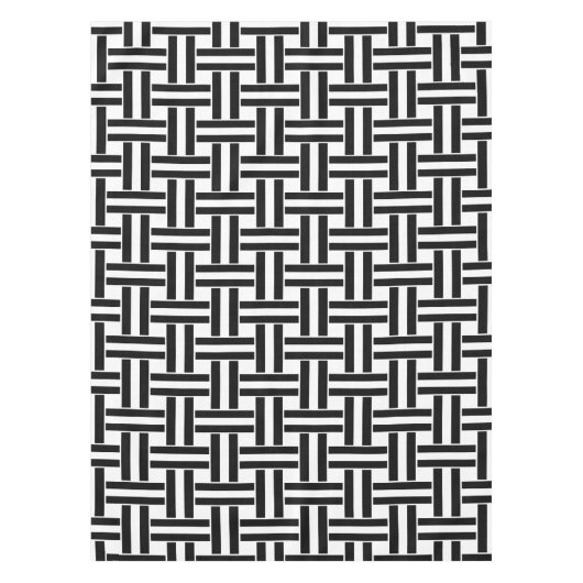 Tablettenkern Schwarz-Weiß Streifen Tischdecke (Vorderseite)