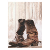 Tablettenstiefel rustikaler Western Trage Stall Tischdecke (Vorderseite)