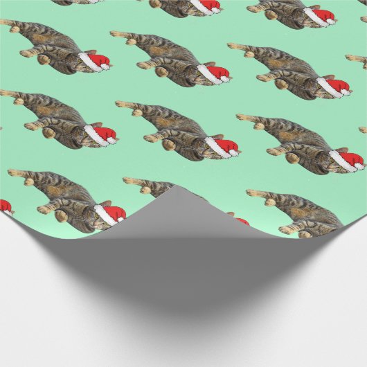 Tablettenstreifen mit Weihnachtsmannmütze Geschenkpapier (Ecke)