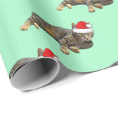 Tablettenstreifen mit Weihnachtsmannmütze Geschenkpapier (Rolleneckpunkt)