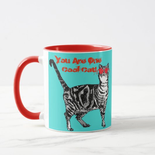 Tablettenstreifen Sie sind eine Coole Katze Tasse (Links)