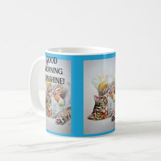 Tablettentische Niedlich Katzen Katzen Aquarell Kaffeetasse (Vorderseite Links)
