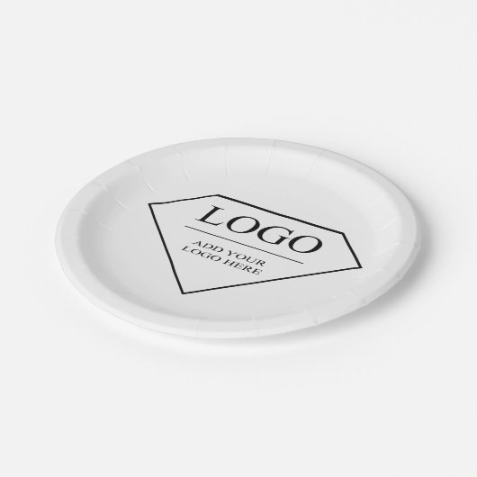 Tableware-Teller Personalisiert verfügbar Pappteller (Schrägansicht)