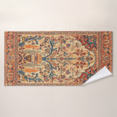 Tabriz Lebensbaum Perserteppichdruck Badehandtuch (Badehandtuch)