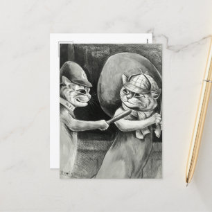 Tabs Pawnbroker von Louis Wain Feiertagspostkarte