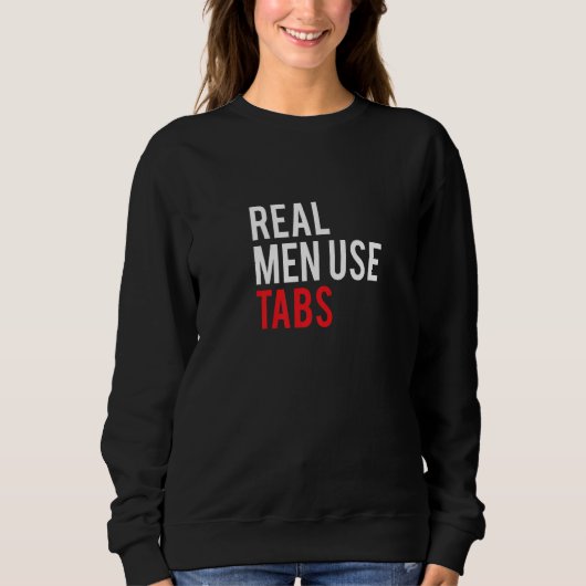 Tabs Über Leerzeichen, Lustige Coder Software Full Sweatshirt (Vorderseite)