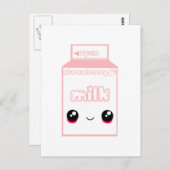 Tabu Japan Milk Line- Erdbeere Postkarte (Vorne/Hinten)