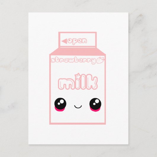 Tabu Japan Milk Line- Erdbeere Postkarte (Vorderseite)