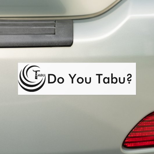 Tabu-Logo kein hinterer TABU-freier Raum GROSSES Autoaufkleber (Auf Auto)