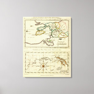 Tabularum geographicarum Exemplar Weltkarte Leinwanddruck
