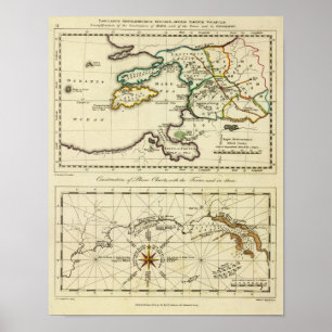 Tabularum geographicarum Exemplar Weltkarte Poster