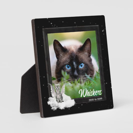 Tabulatorunterschrift für Katzen Silber Streifen F Fotoplatte (Vorderseite)