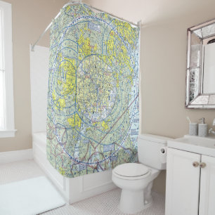 TAC-Diagramm Baltimore-Washington Duschvorhang