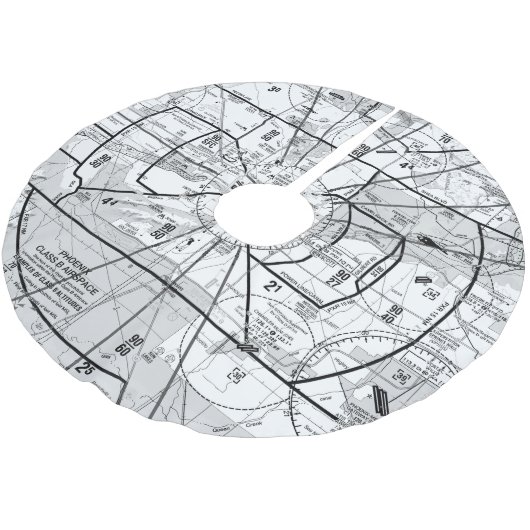 TAC-Diagramm für den Flughafen Phoenix Polyester Weihnachtsbaumdecke (Schrägansicht)