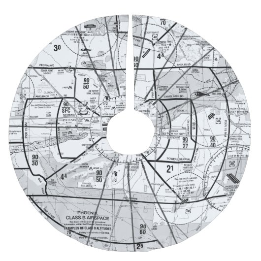 TAC-Diagramm für den Flughafen Phoenix Polyester Weihnachtsbaumdecke (Vorderseite)