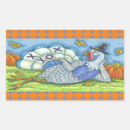 TAC FÜR DIE TÜRKEI, ERNTEDANK-STICKER RECHTECKIGER AUFKLEBER