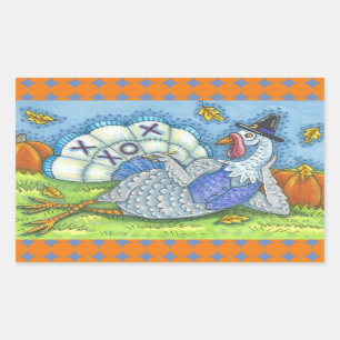 TAC FÜR DIE TÜRKEI, ERNTEDANK-STICKER RECHTECKIGER AUFKLEBER