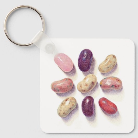 TAC FÜR JELLY BEANS Aluminium Square Schlüsselanhä Schlüsselanhänger (Vorderseite)