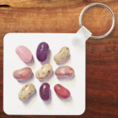 TAC FÜR JELLY BEANS Aluminium Square Schlüsselanhä Schlüsselanhänger (Rückseite)