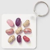 TAC FÜR JELLY BEANS Aluminium Square Schlüsselanhä Schlüsselanhänger (Rückseite)