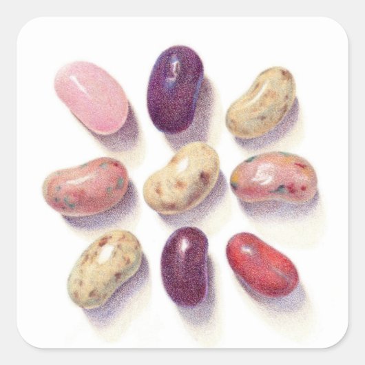 TAC FÜR JELLY BEANS Small Square Stickers (Vorderseite)