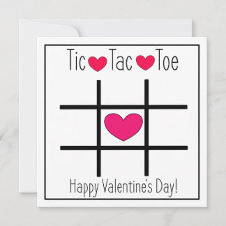 TAC TOE Valentinstag Aktivitätskarte Feiertagskarte