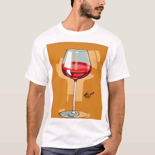 taça com vinho tinto T-Shirt (Vorderseite)