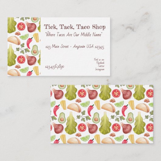 TACA-Zeit Visitenkarte (Vorne/Hinten)