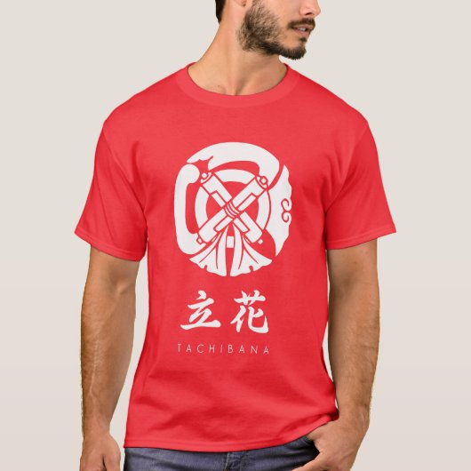 Tachibana Clan kamon mit Clan-Namen T-Shirt (Vorderseite)