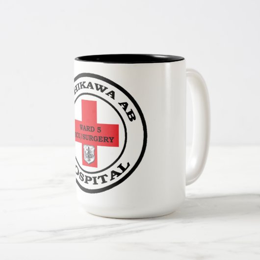 Tachikawa AB Japan ICU/OPERATION Zwei-Tone-Kaffee- Zweifarbige Tasse (VorderseiteRechts)