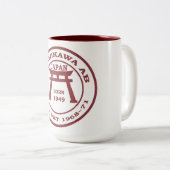 Tachikawa-Flughafen-Tasse U.S.A.F. Zweifarbige Tasse (VorderseiteRechts)