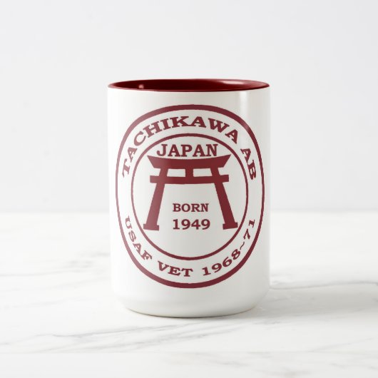 Tachikawa-Flughafen-Tasse U.S.A.F. Zweifarbige Tasse (Mittel)