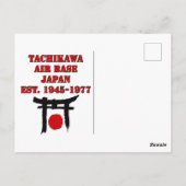 Tachikawa-Luftwaffenstützpunkt Japan 1945-1977 Postkarte (Rückseite)