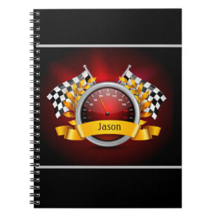 Tachometer Auto-Renn-Themen-Notizbuch Notizblock