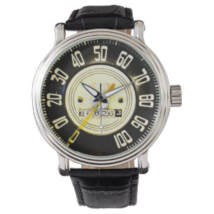Tachometer eines klassischen Autos aus den 1940er Armbanduhr