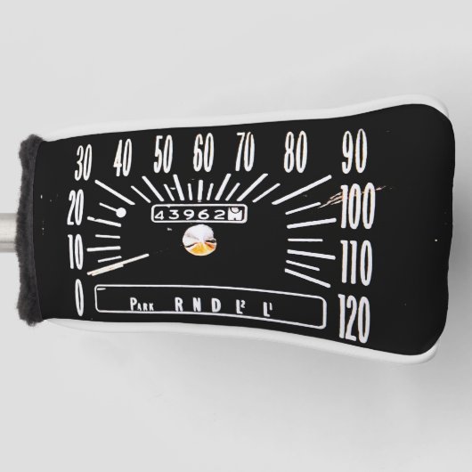 Tachometer eines klassischen Autos von 1968 Golf Headcover (Vorderseite)