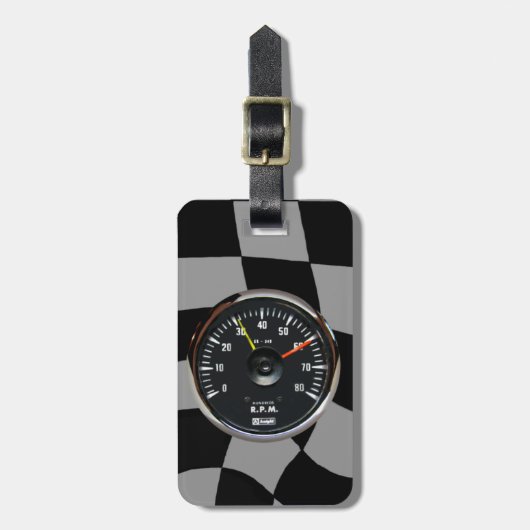Tachometer für Vintages Auto Gepäckanhänger (Vorderseite vertikal)